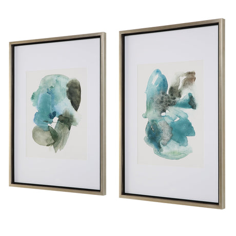 Blueprints Watercolor Prints - Set Of 2 | Uttermost | Home Elegance USA