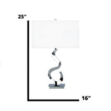 Abstract Chrome Table Lamp // 1 Light | Finesse - FN - 906 - Home Elegance USA - 4