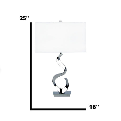 Abstract Chrome Table Lamp // 1 Light | Finesse - FN - 906 - Home Elegance USA - 4