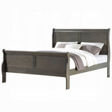 Acme - Louis Philippe EK Bed 26787EK Dark Gray Finish