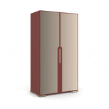 Allure Armoire Rouge Red Gloss with Bronze Mirror Doors | Caracole