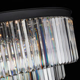 Allure 28-Light LED Chandelier – Black Round Tiered K9 Crystal Luxury Lighting