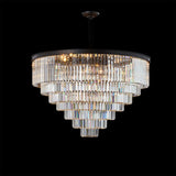 Allure 28-Light LED Chandelier – Black Round Tiered K9 Crystal Luxury Lighting