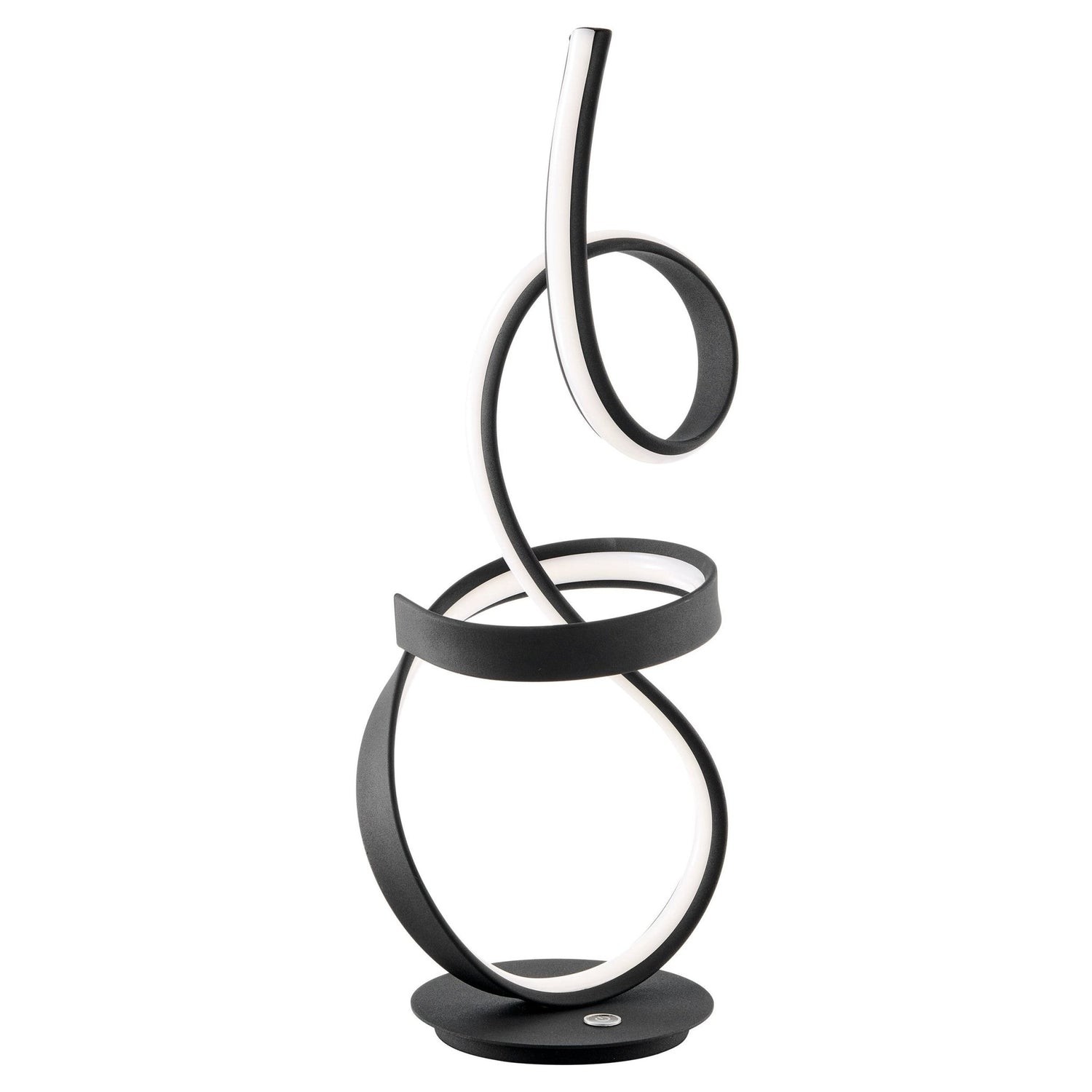 Amsterdam Black Table Lamp // Led Strip & Touch Dimmer | Finesse | Home Elegance USA