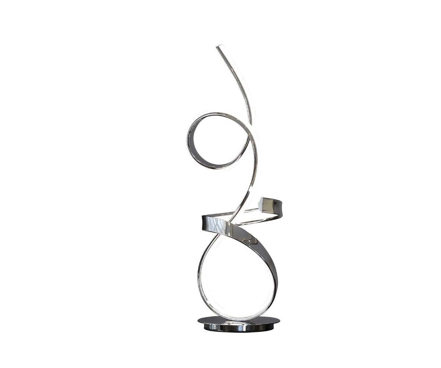 Amsterdam Chrome Table Lamp // Led Strip & Touch Dimmer | Finesse | Home Elegance USA