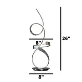 Amsterdam Chrome Table Lamp // Led Strip & Touch Dimmer | Finesse | Home Elegance USA