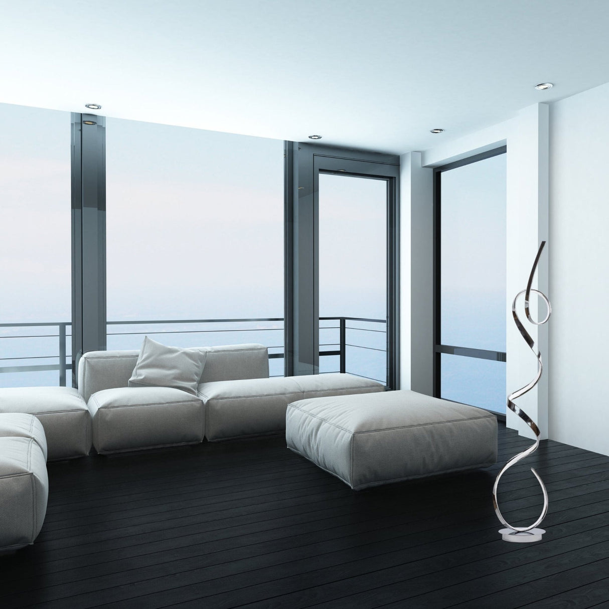 Amsterdam Led Chrome 63" Floor Lamp // Dimmable | Finesse | Home Elegance USA