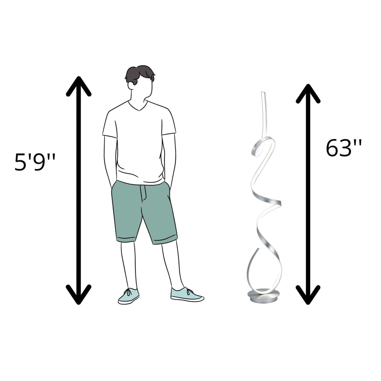 Amsterdam Led Chrome 63" Floor Lamp // Dimmable | Finesse | Home Elegance USA