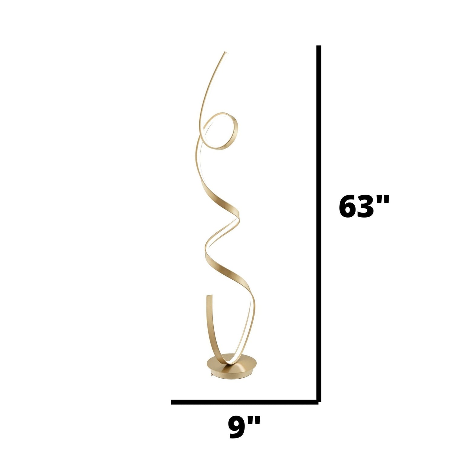 Amsterdam Led Sandy Gold 63" Floor Lamp // Dimmable | Finesse | Home Elegance USA