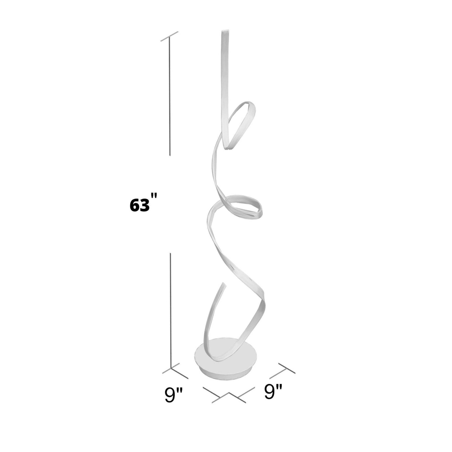 Amsterdam Led White 63" Floor Lamp // Dimmable | Finesse | Home Elegance USA