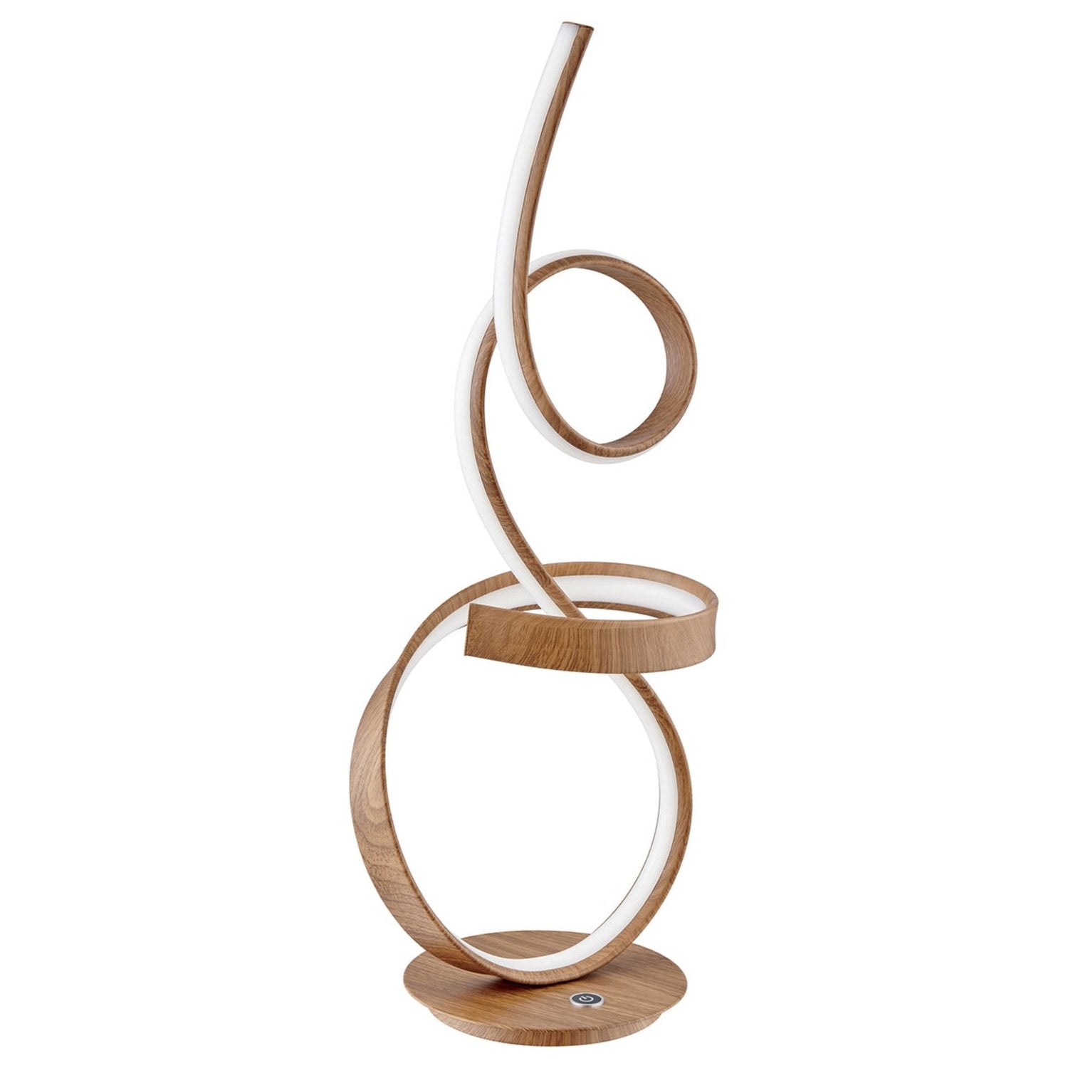 Amsterdam Light Wood Table Lamp // Led Strip & Touch Dimmer | Finesse | Home Elegance USA