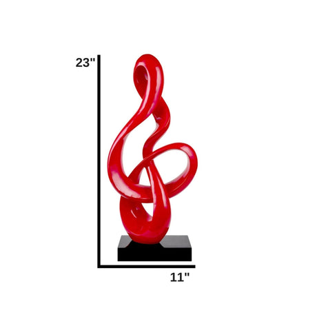 Antilia Abstract Sculpture // Small Red | Finesse - SM - 774 - R - Home Elegance USA - 3