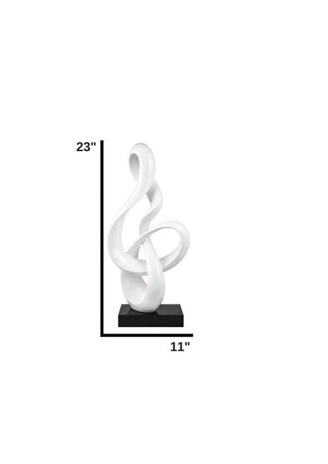 Antilia Abstract Sculpture // Small White | Finesse - SM - 774 - W - Home Elegance USA - 4