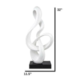 Antilia Treble Abstract Sculpture // Large White | Finesse - D774 - W - Home Elegance USA - 6