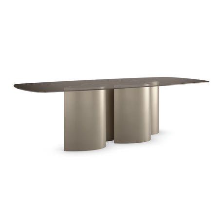 Aphelion 4 Glass Dining Table 110 Inch | Caracole Classic