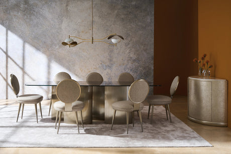 Aphelion 4 Glass Dining Table 110 Inch | Caracole Classic