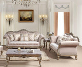 Ariana Traditional Sofa And Loveseat In Champagne Wood Finish | Cosmos - Ariana - S,L - Home Elegance USA - 7