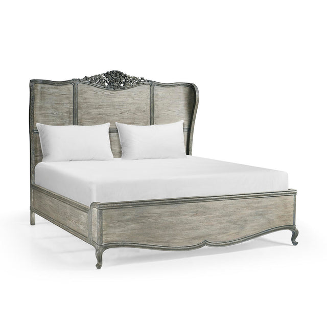 Arlingham King Shelter Bed Chipped Blue Oak | Jonathan Charles Fine Furniture