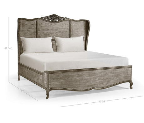 Arlingham King Shelter Bed Chipped Blue Oak | Jonathan Charles Fine Furniture