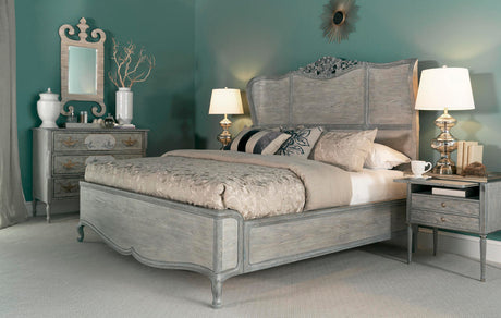 Arlingham King Shelter Bed Chipped Blue Oak | Jonathan Charles Fine Furniture