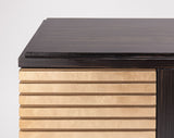 Artmax 2723-S Goldleaf & Dark Brown Buffet Cabinet & Optional Wall Mirror - Home Elegance USA