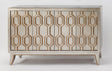 Aged Metallic Gold & Silver Cabinet 2919-S with Black Glass Top – Artmax - sold by Home Elegance USA
