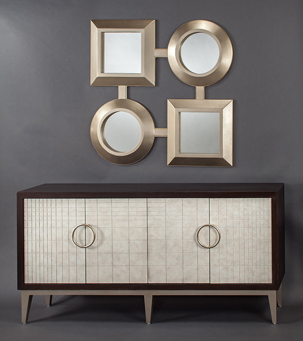 Tobacco & French Vanilla Tile Cabinet 4495-S with Optional Mirror – Artmax - Home Elegance USA