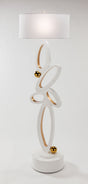 Artmax 4511-FL Floor Lamp – White & Gold or Black & Gold, 72" with Fabric Shade - sold by Home Elegance USA