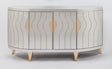 Silverleaf Cabinet 2720-S with Gold Etched Design & Optional Round Mirror – Artmax - sold by Home Elegance USA