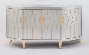 Silverleaf Cabinet 2720-S with Gold Etched Design & Optional Round Mirror – Artmax - sold by Home Elegance USA