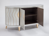 Silverleaf Cabinet 2720-S with Gold Etched Design & Optional Round Mirror – Artmax - Home Elegance USA