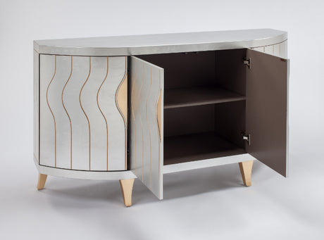 Silverleaf Cabinet 2720-S with Gold Etched Design & Optional Round Mirror – Artmax - sold by Home Elegance USA