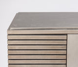 Warm Silverleaf Cabinet 2724-S with Metal Base & Optional Wall Mirror – Artmax - Home Elegance USA