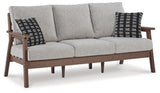 Ashley Brown/Beige Emmeline Sofa with Cushion | Home Elegance USA