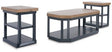 Ashley Brown/Blue Landocken Occasional Table Set (Set of 3) | Home Elegance USA