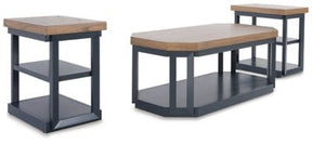 Ashley Brown/Blue Landocken Occasional Table Set (Set of 3) | Home Elegance USA