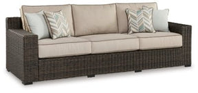 Ashley Brown Coastline Bay Sofa with Cushion | Home Elegance USA