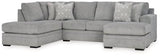 Ashley Cement Casselbury 52906S2 2 - Piece Sectional with Chaise - Velvet | Home Elegance USA