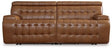 Ashley Chocolate Temmpton U92708S1 2 - Piece Power Reclining Sectional Loveseat - Leather | Home Elegance USA