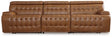 Ashley Chocolate Temmpton U92708S3 3 - Piece Power Reclining Sectional Sofa - Leather | Home Elegance USA