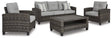 Ashley Gray Cloverbrooke Sofa/Chairs/Table Set (Set of 4) | Home Elegance USA