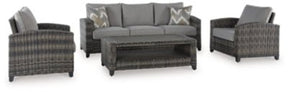 Ashley Gray Oasis Court Sofa/Chairs/Table Set (Set of 4) | Home Elegance USA