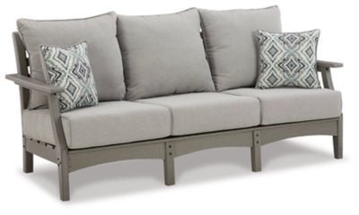 Ashley Gray Visola Sofa with Cushion | Home Elegance USA
