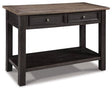 Ashley Grayish Brown/Black Tyler Creek Sofa Table | Home Elegance USA