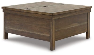 Ashley Grayish Brown Moriville Lift Top Cocktail Table | Home Elegance USA