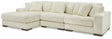 Ashley Ivory Lindyn 21104S13 3 - Piece Sectional with Chaise - Velvet | Home Elegance USA
