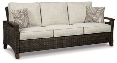 Ashley Medium Brown Paradise Trail Sofa with Cushion | Home Elegance USA