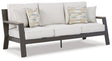 Ashley Taupe/White Tropicava Sofa with Cushion | Home Elegance USA