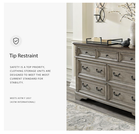 Ashley Antique Gray/Brown Lodenbay Dresser