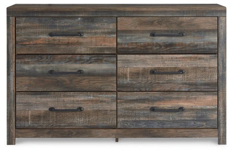 Drystan Six-Drawer Dresser Multi-Color Rustic Finish – Ashley Furniture - sold by Home Elegance USA